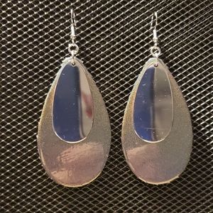 Holographic double teardrop earrings